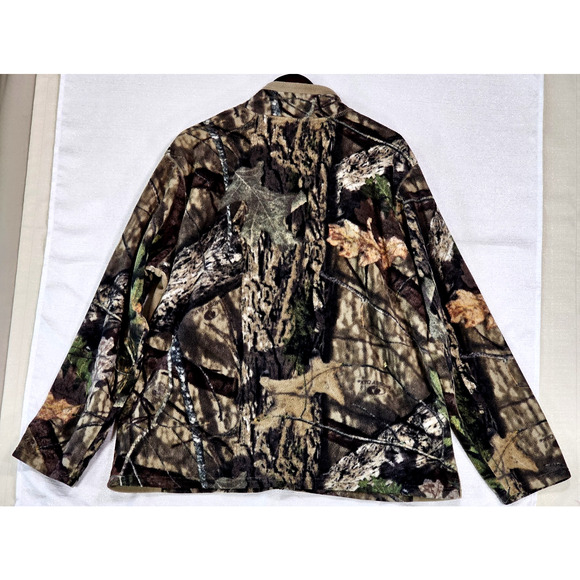 Mossy Oak Men's Coat Soft Shell Camo Full Zip Jacket Woodland Pattern Size XL - Picture 4 of 8